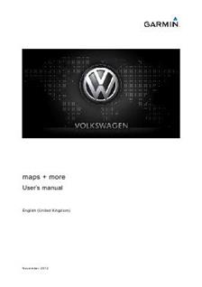 Garmin Volkswagen manual. Camera Instructions.